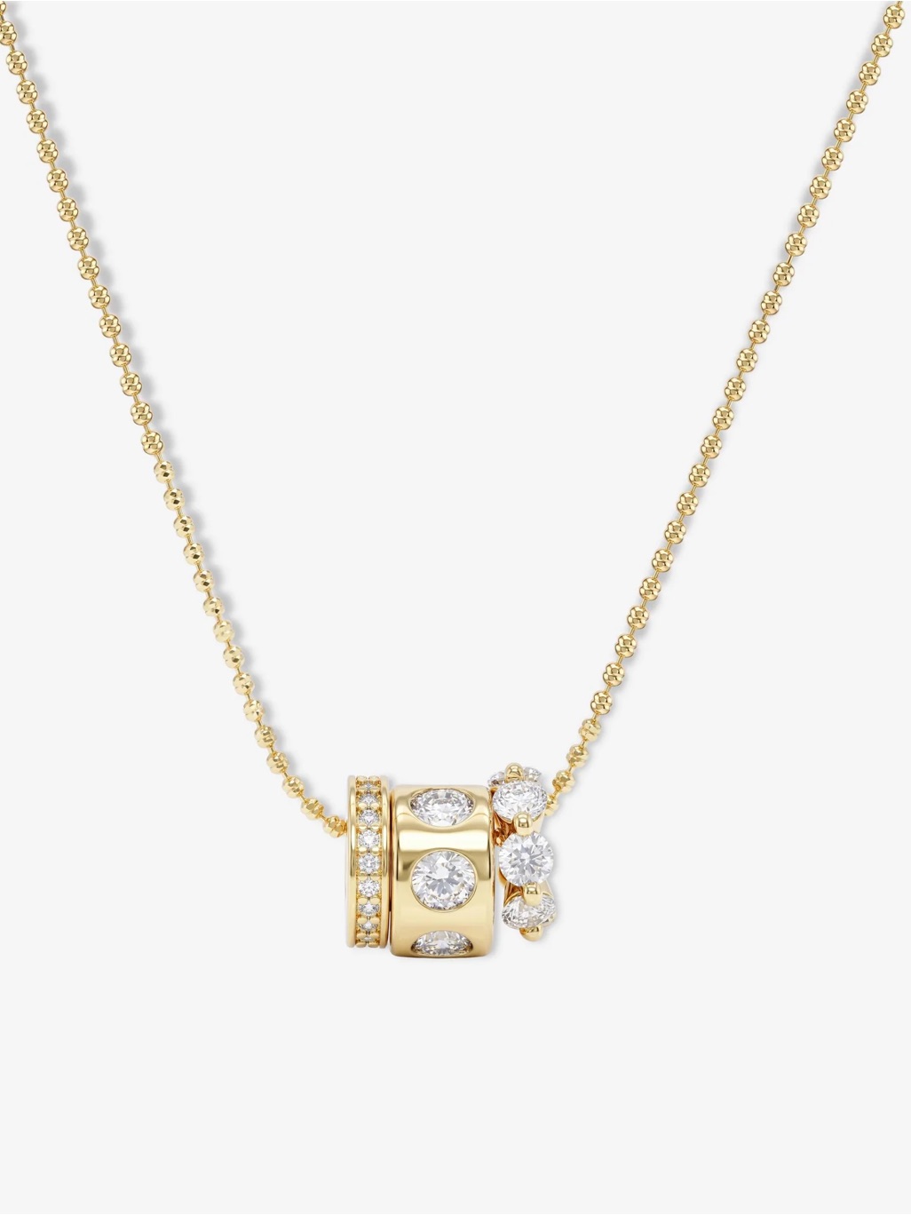 Melinda Maria Gold Pendant Necklace With Simulated Diamonds